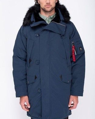 Зимняя мужская куртка-парка Аляска Airboss N-5B Tardis Replica Blue S