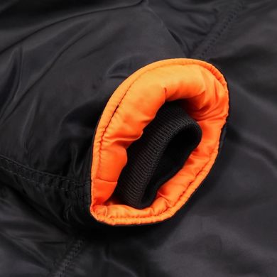 Куртка зимняя утепленная Alpha Industries Slim Fit N-3B Black/Orange XS - оригинал