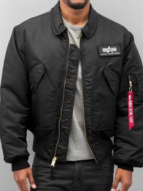 Оригинальная летная куртка от американского бренда Alpha Industries CWU 45p Black XL