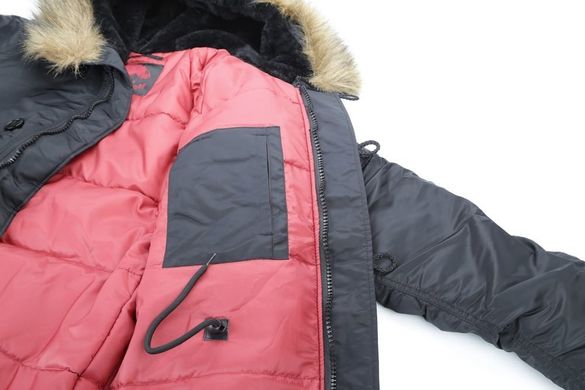 Зимняя теплая куртка-парка для мужчин Chameleon N3B Slim Fit Black XXL
