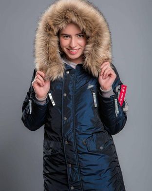 Женская зимняя куртка Airboss N-3B Vega Blue Metallic XXS - американский бренд