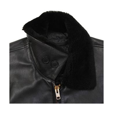 Теплая укороченная мужская куртка Alpha Industries G-1 Leather Black S