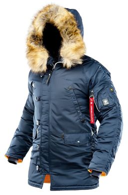 Оригинальная зимняя куртка Аляска Airboss Winter parka Replica Blue/Orange XXS