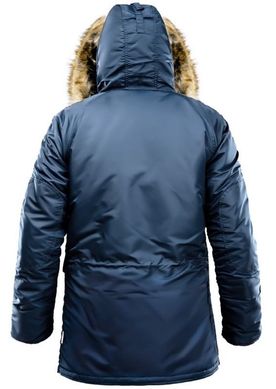 Теплая мужская куртка Аляска Airboss Winter parka Replica Blue/Orange 3XL