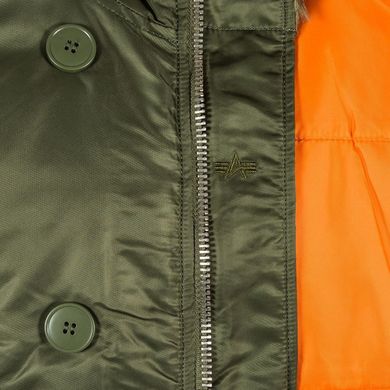 Куртка от американского бренда Alpha Industries Slim Fit N-3B Sage/Orange XXL