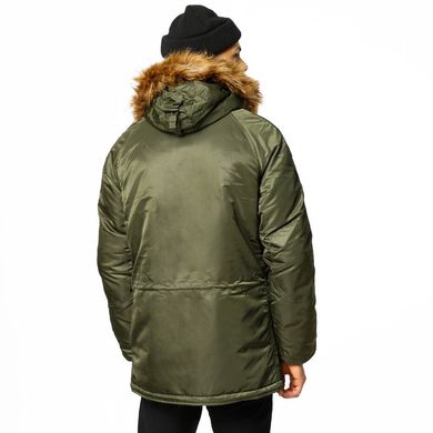 Куртка зимняя мужская Alpha Industries Slim Fit N-3B Sage/Orange 4XL - оригинал