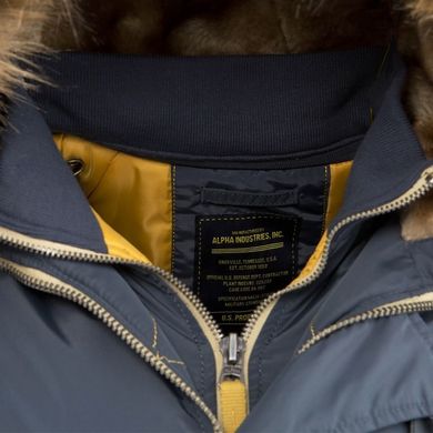 Оригинальная куртка Аляска на зиму Alpha Industries N3b Inclement Steel Blue XS