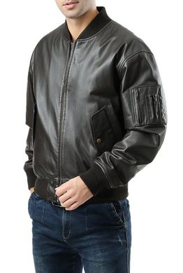Укороченная мужская куртка Alpha Industries MA-1 Leather Black S