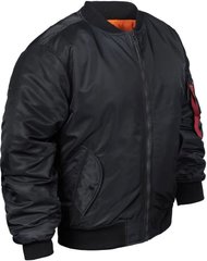 Теплая укороченная куртка бомбер Chameleon MA-1 Black S