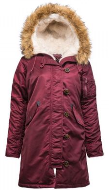 Удлиненная женская куртка Аляска Alpha Industries Elyse Maroon XS