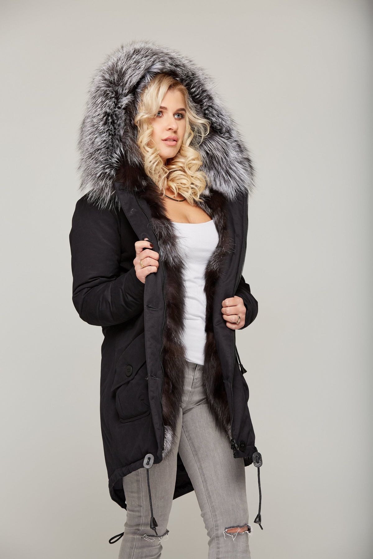куртка парка женская зимняя с мехом
